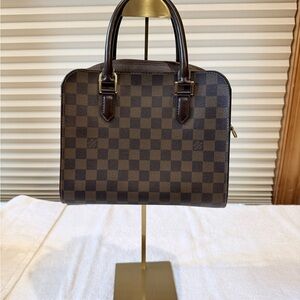 Louis Vuitton Damier Ebene Triana Leather Bag